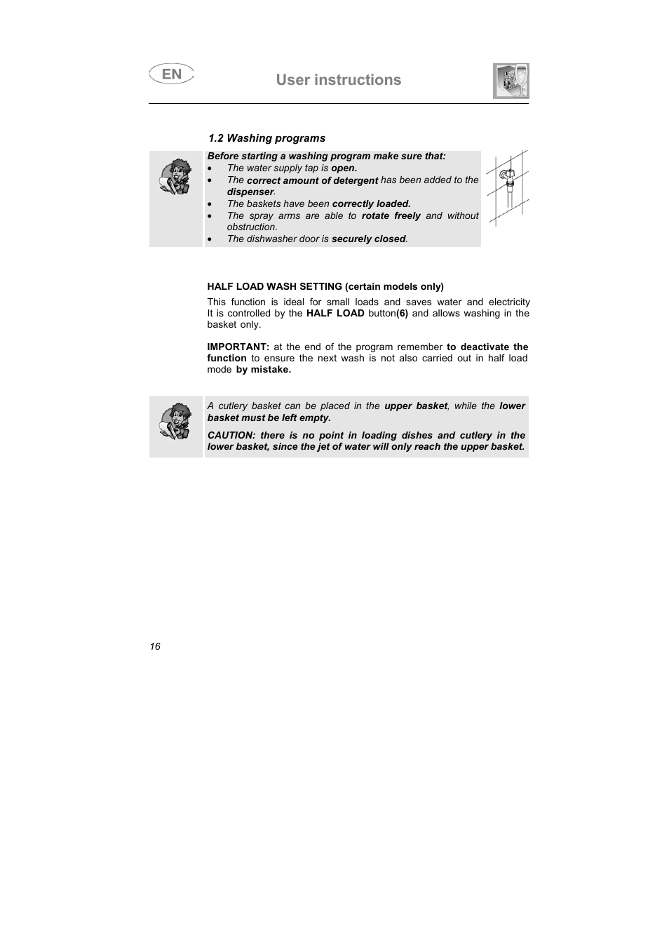 User instructions | Smeg DI612CAH User Manual | Page 5 / 36