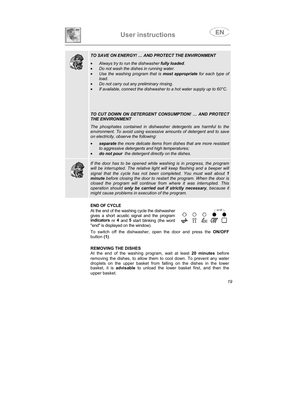 User instructions | Smeg DI612CAH User Manual | Page 8 / 36