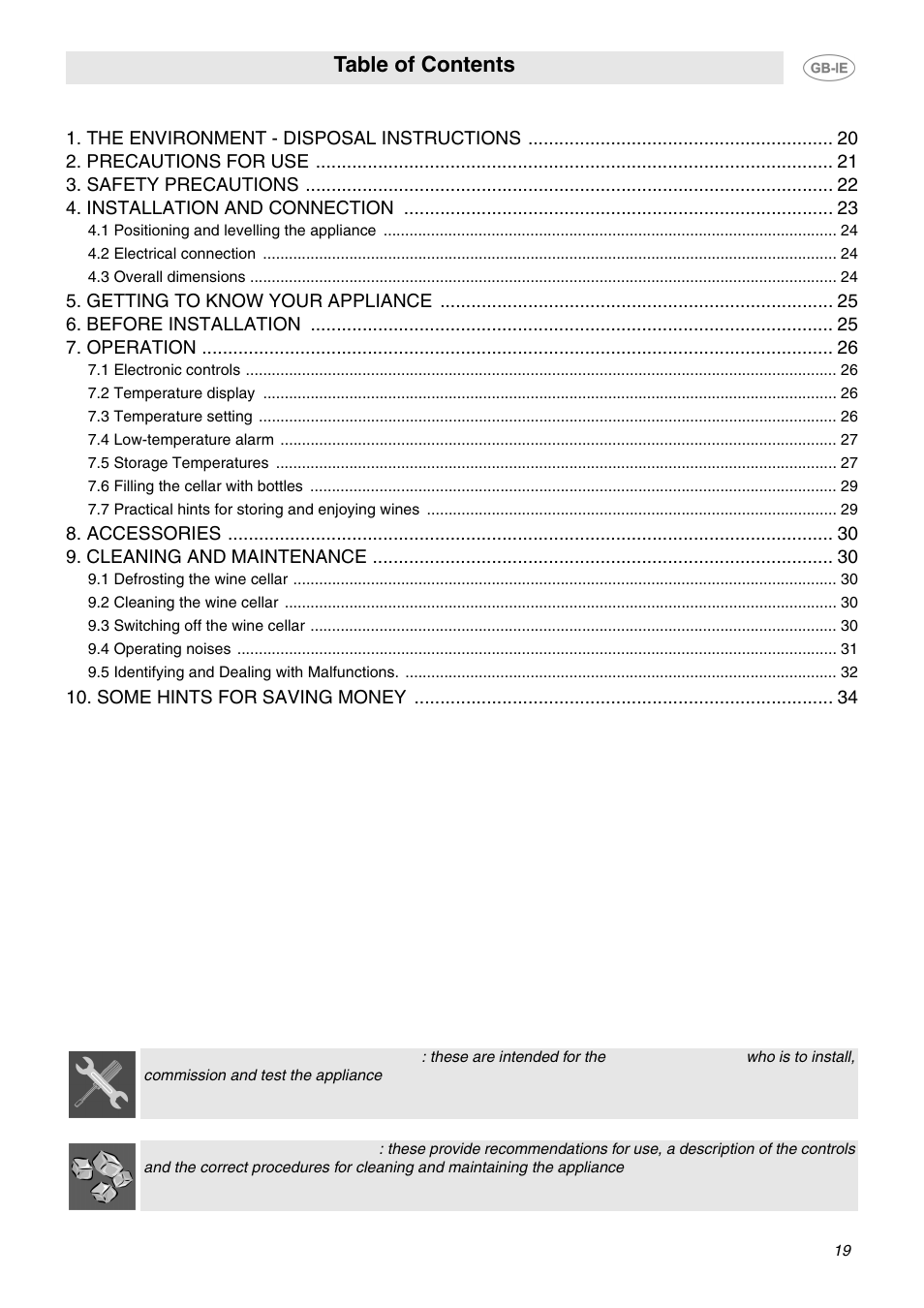 Smeg GB-IE User Manual | 16 pages