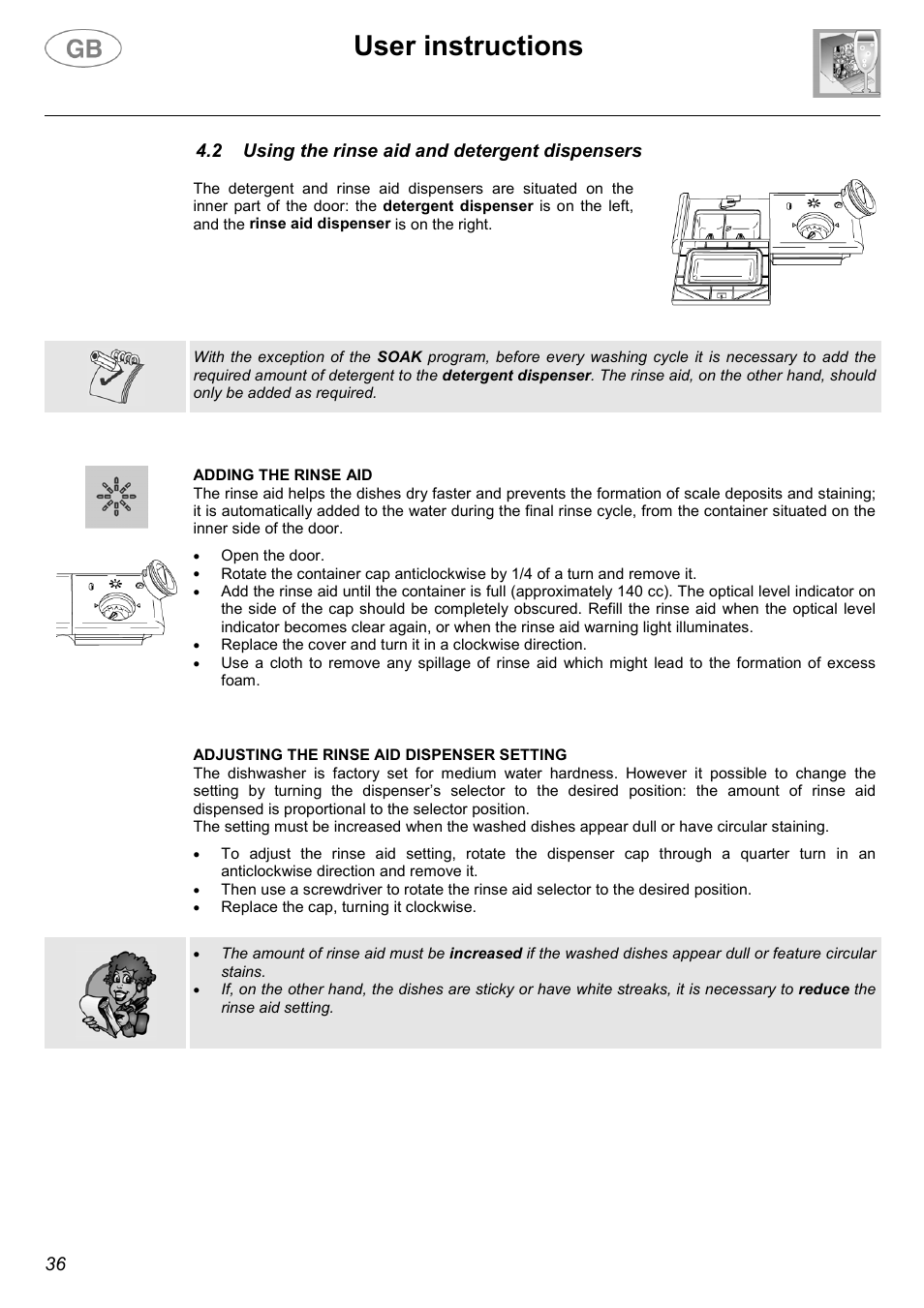 User instructions | Smeg EL05 User Manual | Page 13 / 25