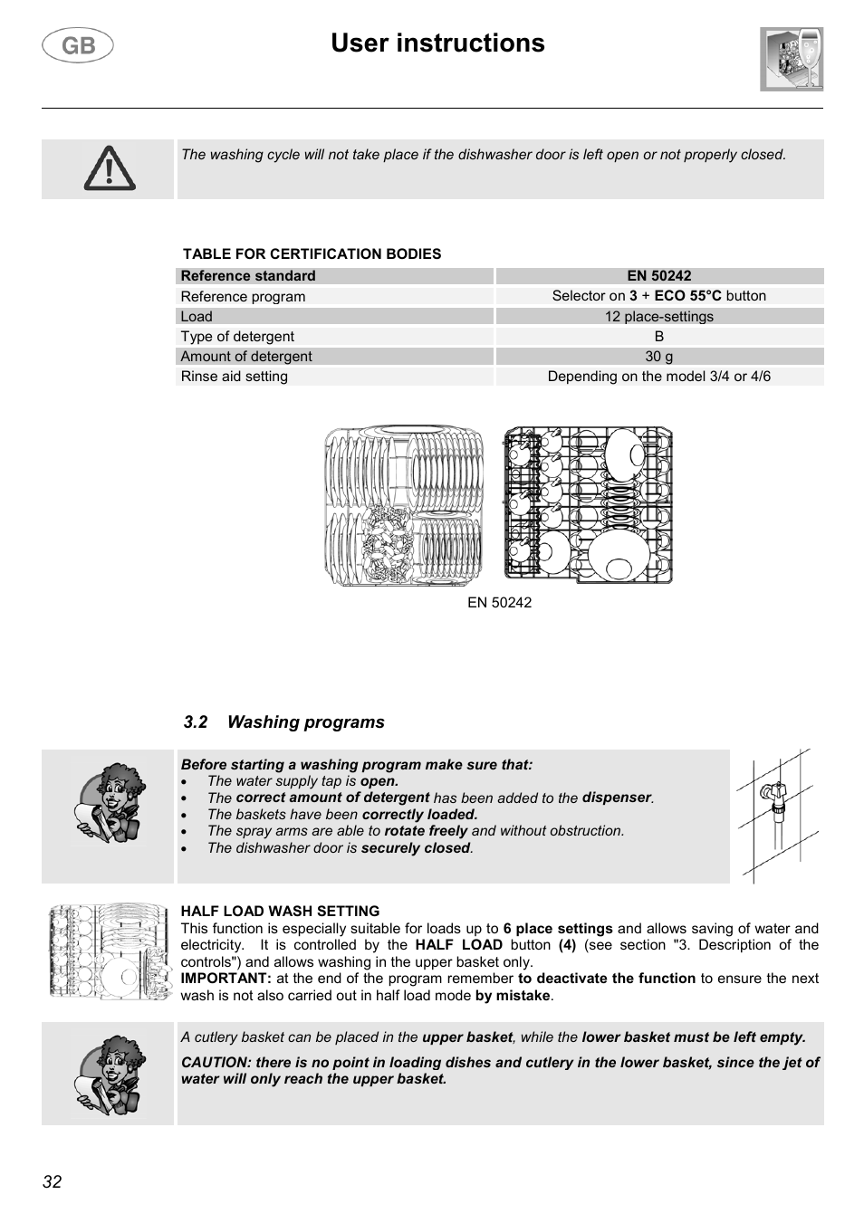 User instructions | Smeg EL05 User Manual | Page 9 / 25