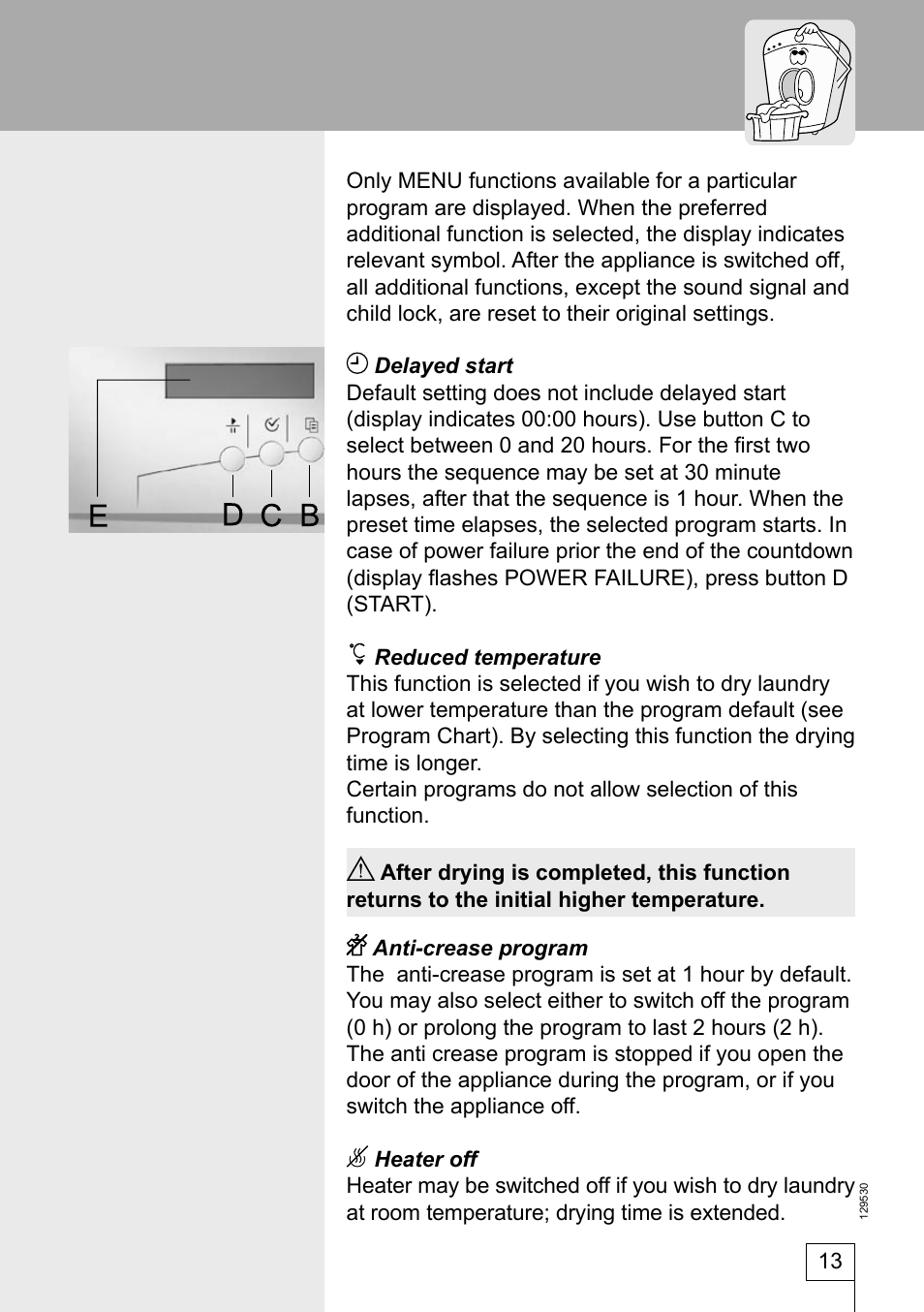 Smeg DRY63CS User Manual | Page 13 / 32