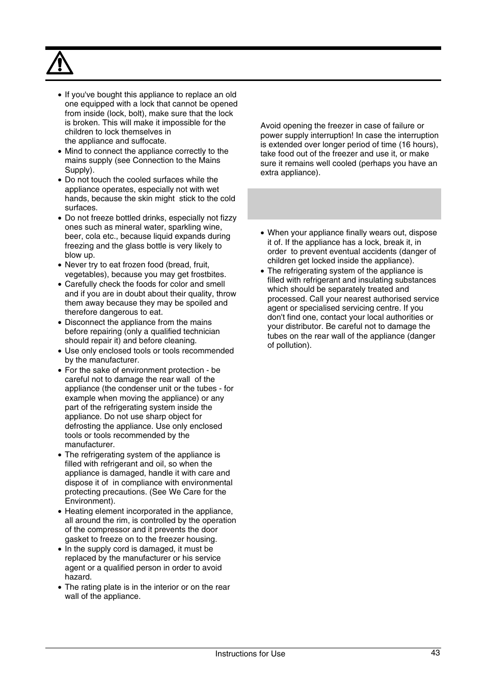 Important, Disposing of the worn out appliance, Storing time during power supply interruption | Smeg CV33B User Manual | Page 3 / 11