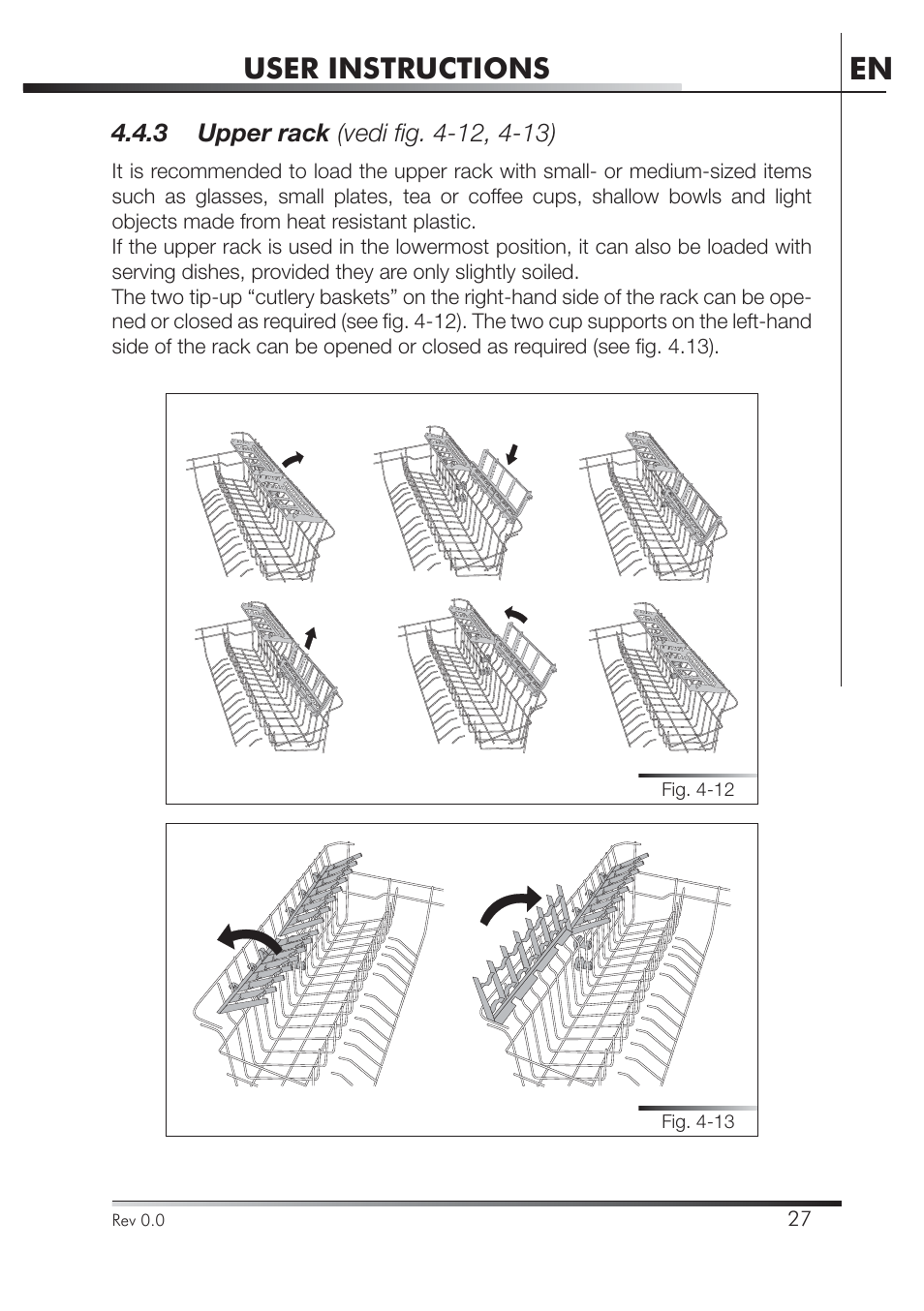 User instructions | Smeg STA4645 User Manual | Page 44 / 93
