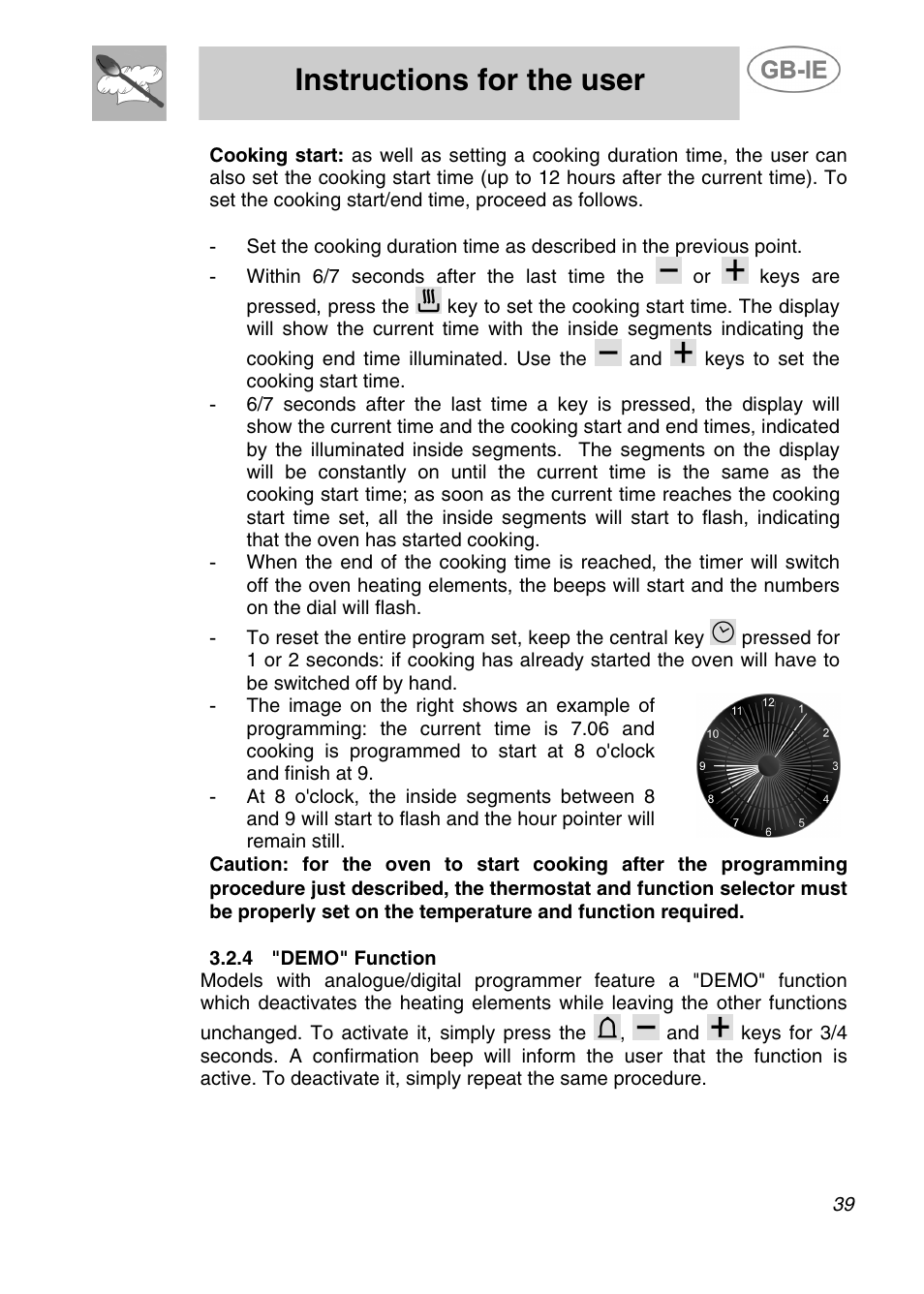 Instructions for the user | Smeg A41C-5 User Manual | Page 11 / 26