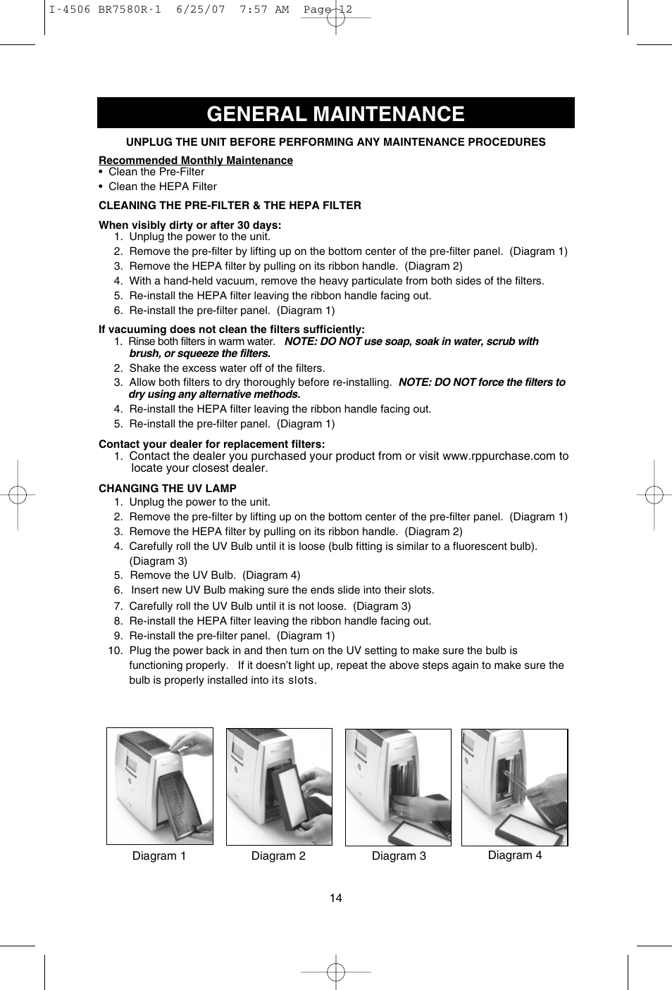 General maintenance | SCI Scandicrafts A2840/R User Manual | Page 15 / 20