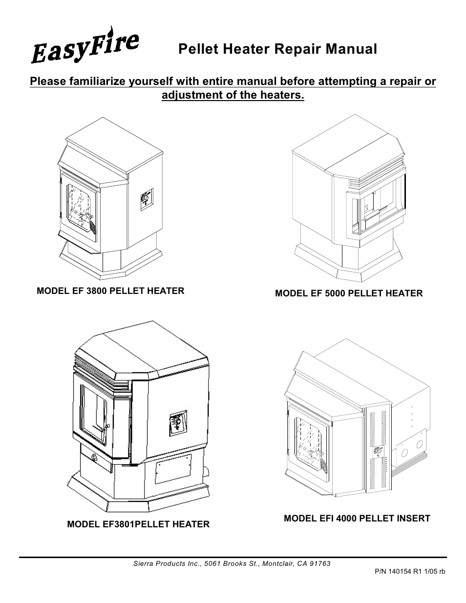 Sierra Products EasyFire MODEL EFI 4000 User Manual | 30 pages