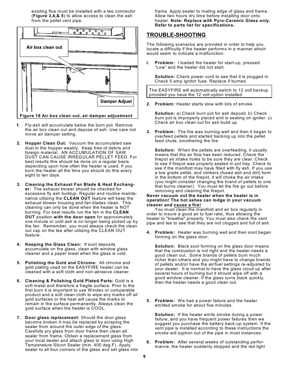 Trouble-shooting | Sierra Products EASYFIRE EF5001U User Manual | Page 9 / 11