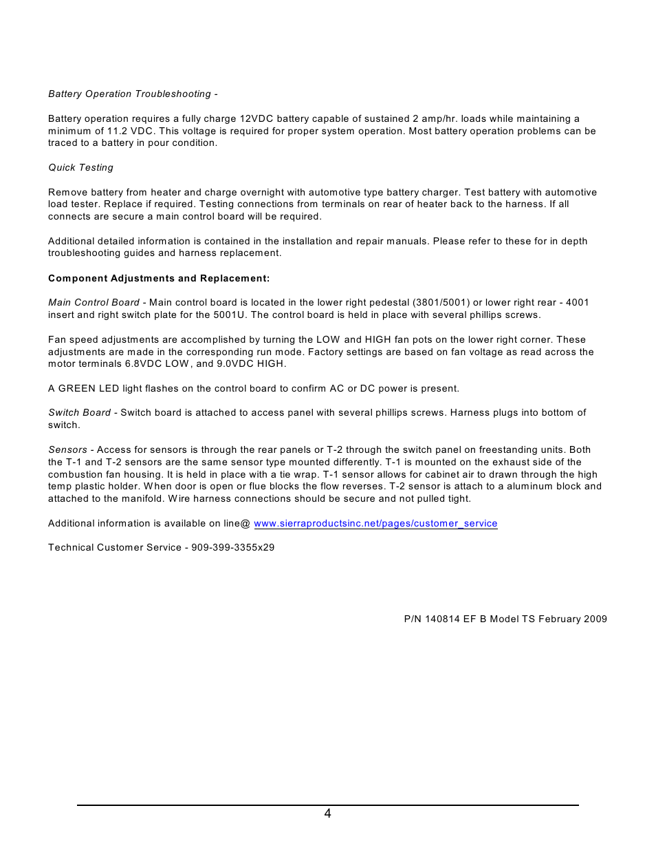 Sierra Products Pellet Heater EasyFire B User Manual | Page 4 / 4