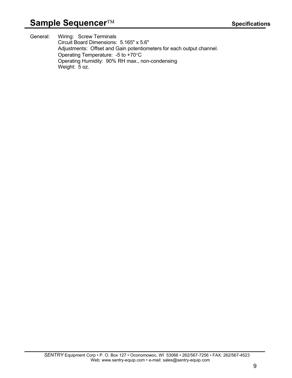 Sample sequencer | SentrySafe SPD 5.5.5 User Manual | Page 10 / 82