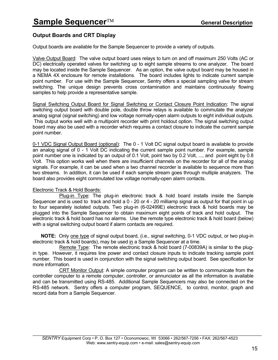 Sample sequencer | SentrySafe SPD 5.5.5 User Manual | Page 16 / 82