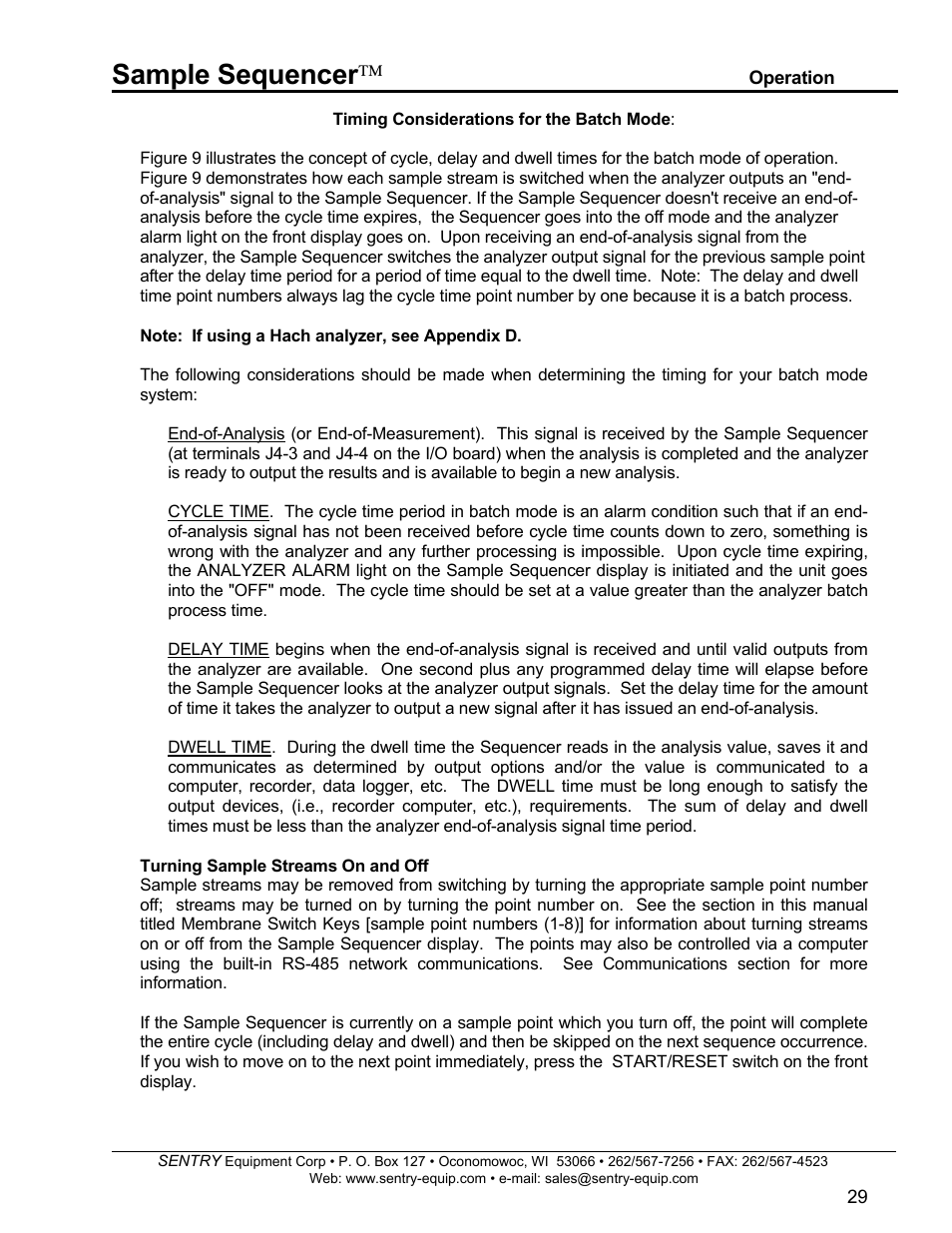 Sample sequencer | SentrySafe SPD 5.5.5 User Manual | Page 30 / 82
