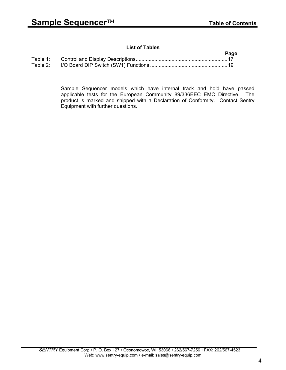 Sample sequencer | SentrySafe SPD 5.5.5 User Manual | Page 5 / 82