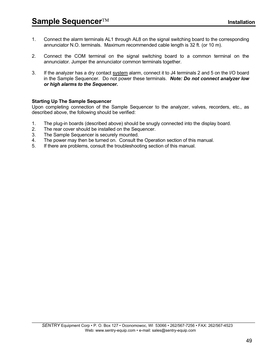 Sample sequencer | SentrySafe SPD 5.5.5 User Manual | Page 50 / 82