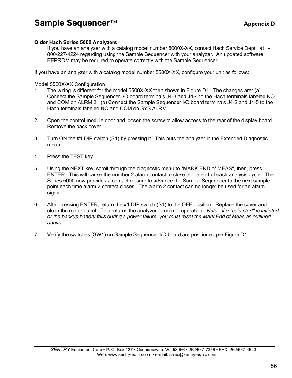 Sample sequencer | SentrySafe SPD 5.5.5 User Manual | Page 67 / 82