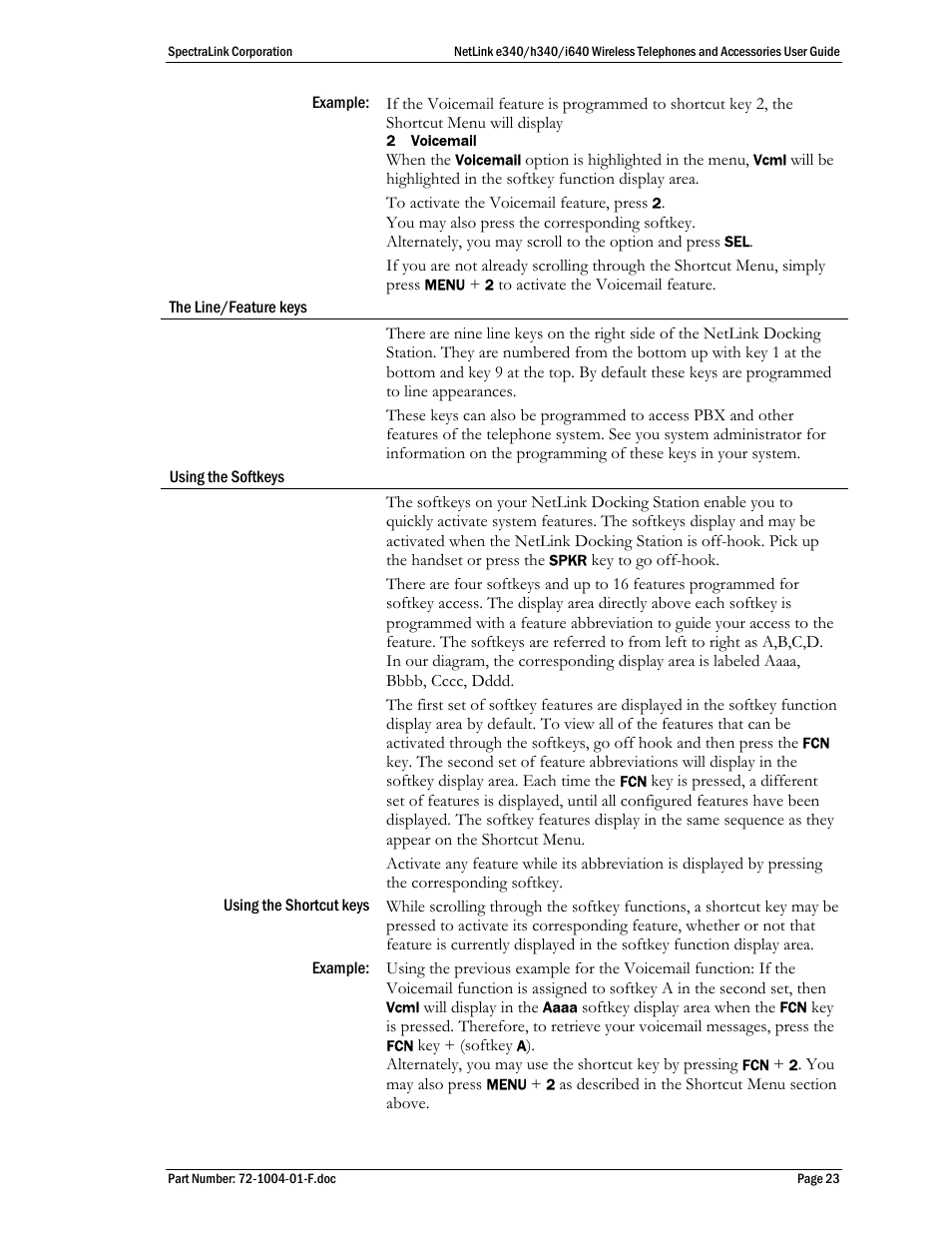 SpectraLink s340 User Manual | Page 23 / 52