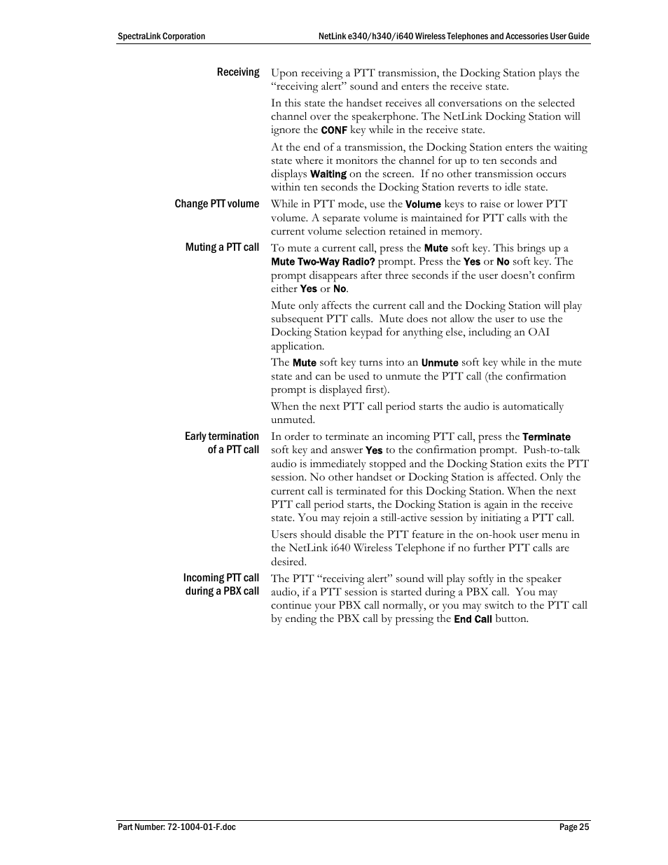 SpectraLink s340 User Manual | Page 25 / 52