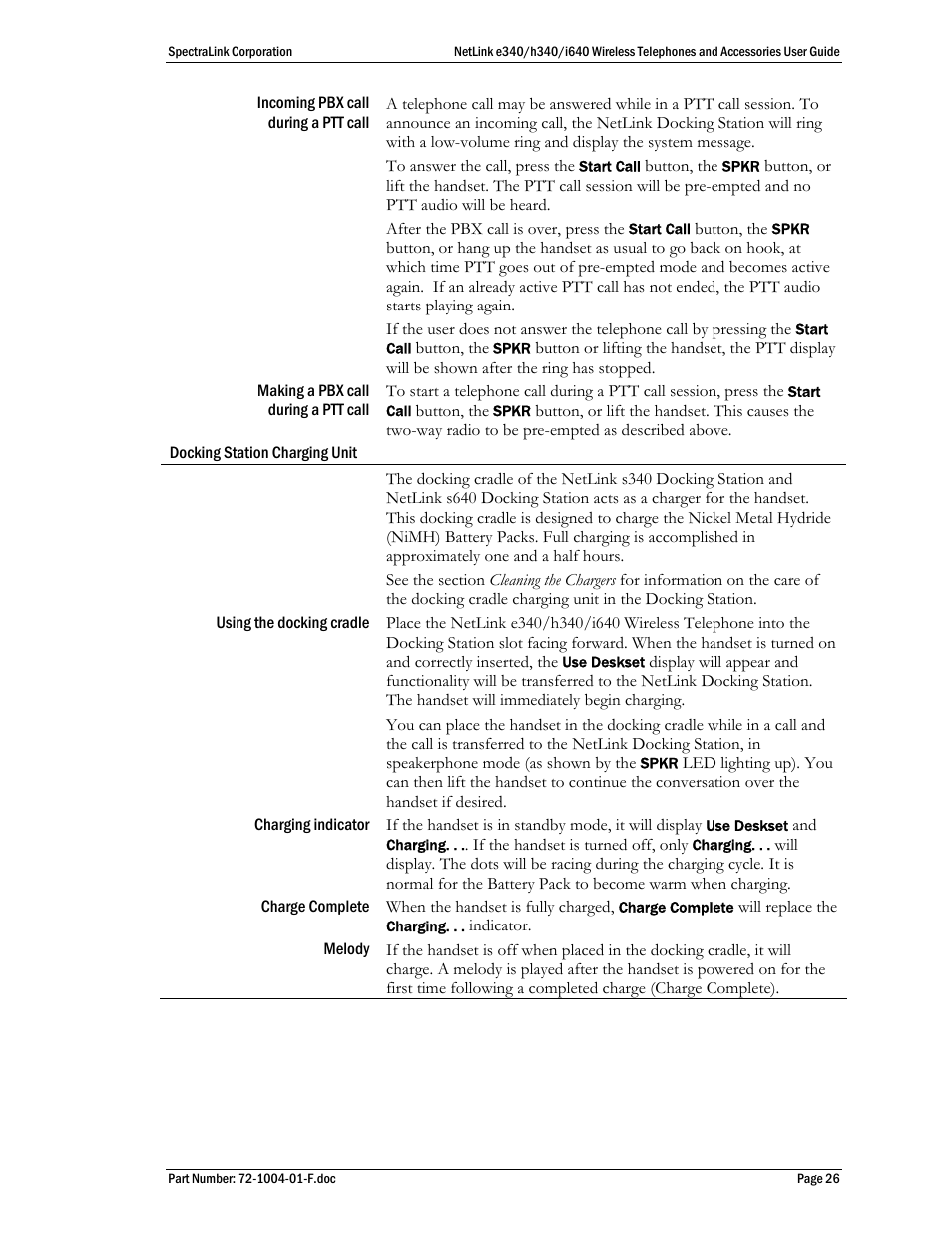 SpectraLink s340 User Manual | Page 26 / 52