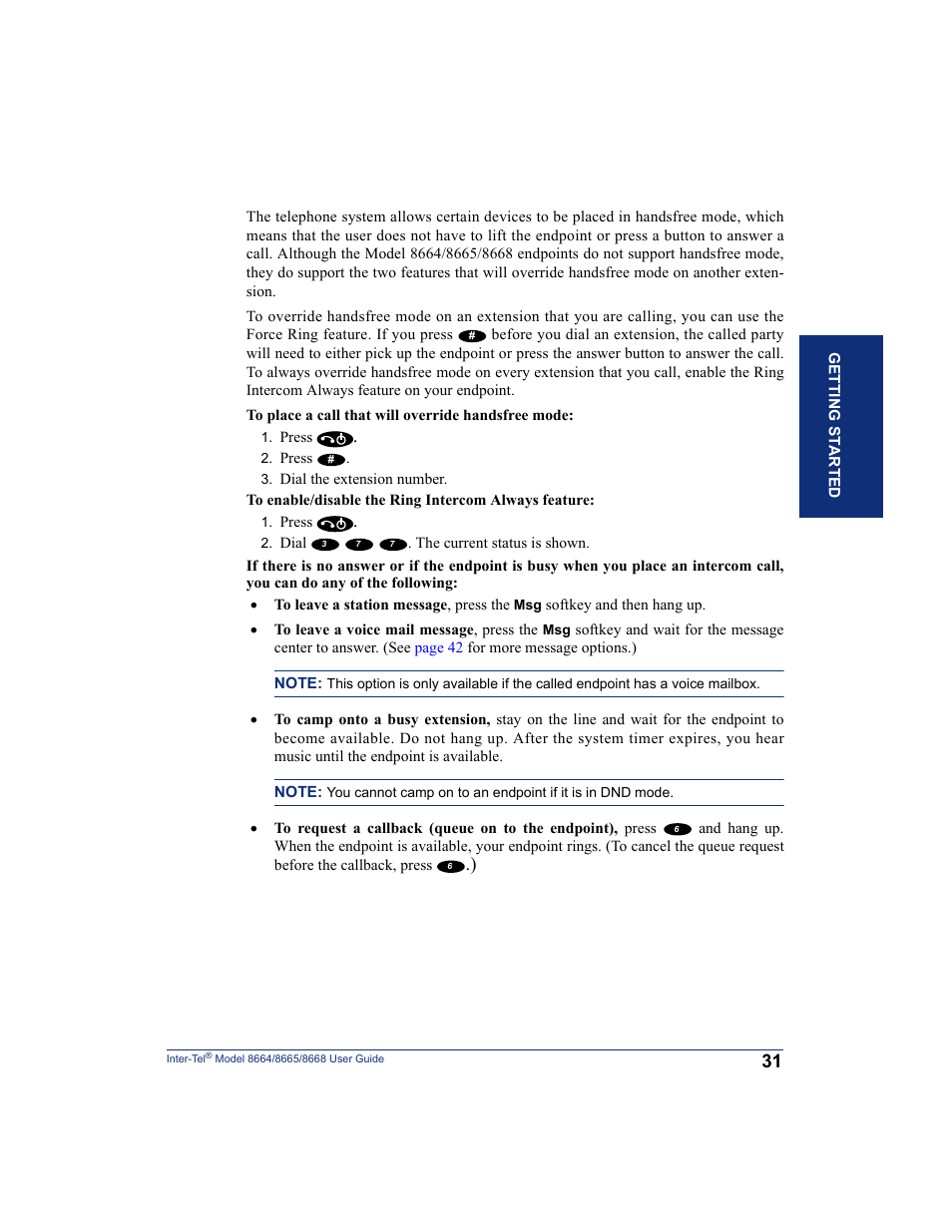 SpectraLink 8668 User Manual | Page 45 / 134