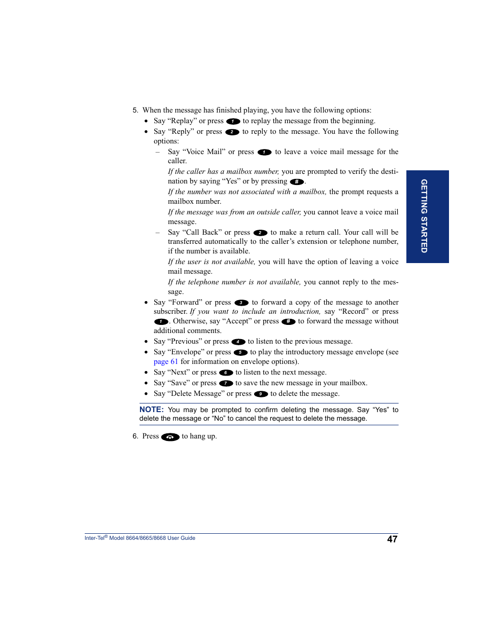 SpectraLink 8668 User Manual | Page 61 / 134