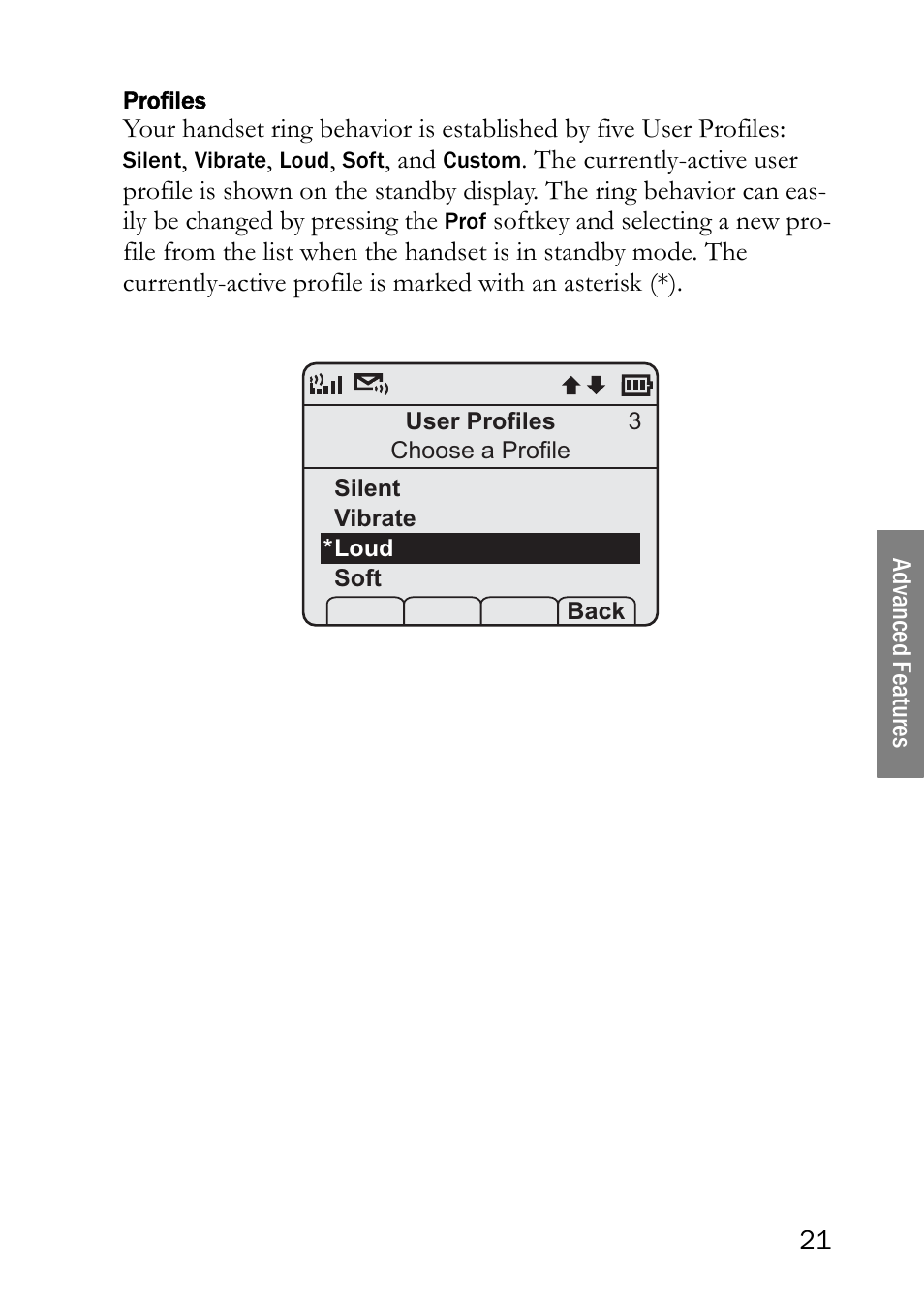 Profiles | SpectraLink LINK 6020 User Manual | Page 21 / 48