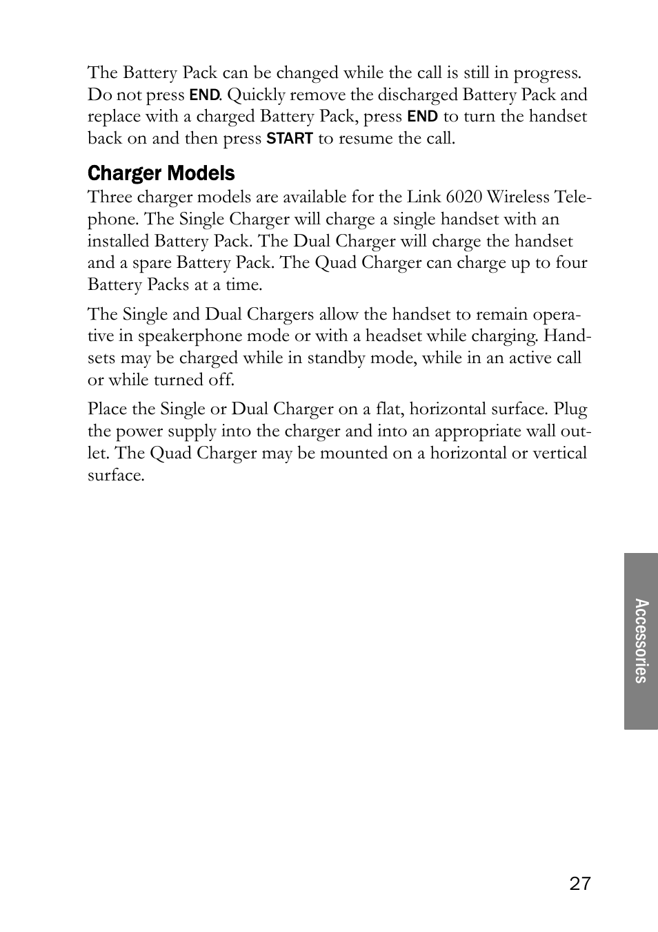 Charger models | SpectraLink LINK 6020 User Manual | Page 27 / 48