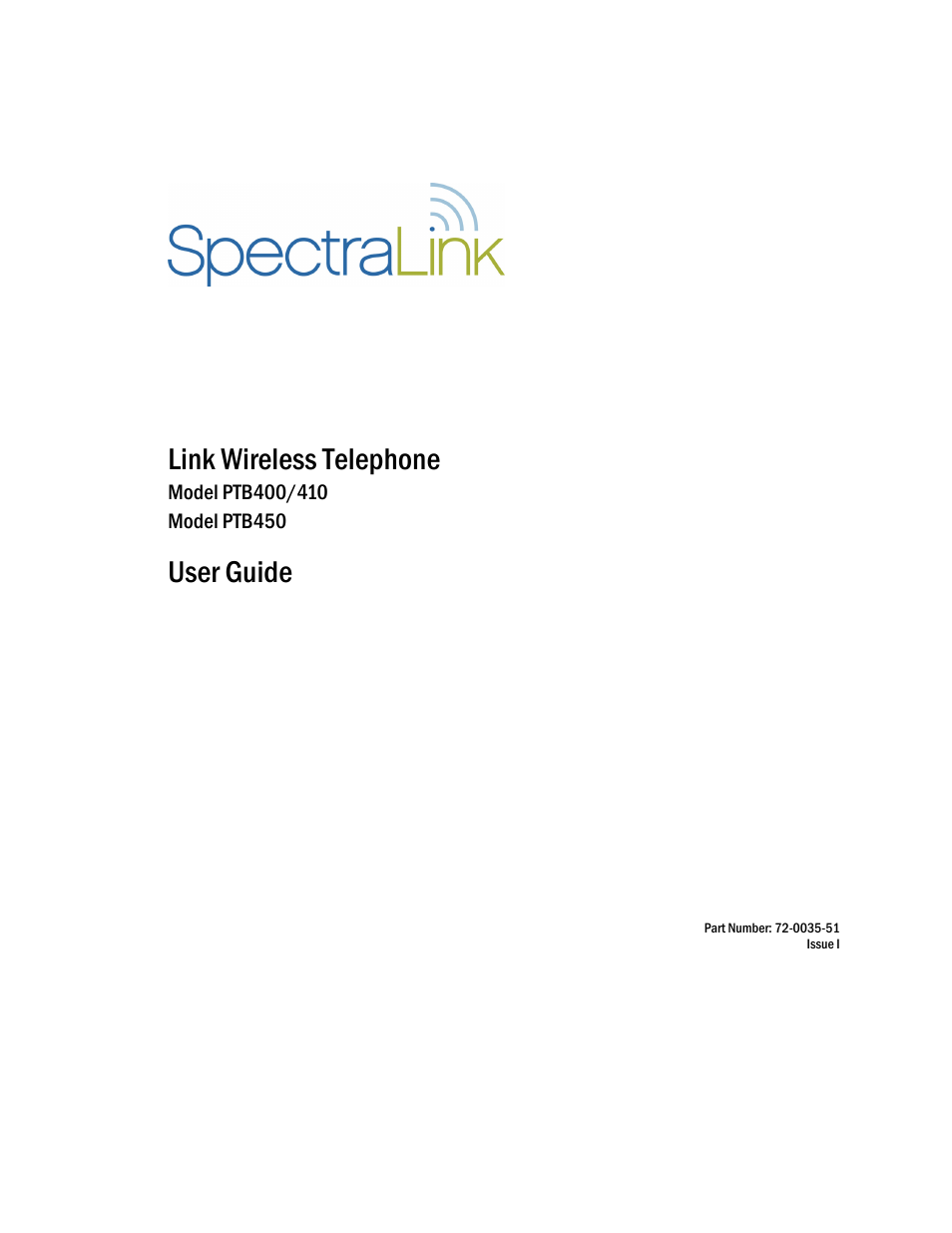SpectraLink 410 User Manual | 21 pages