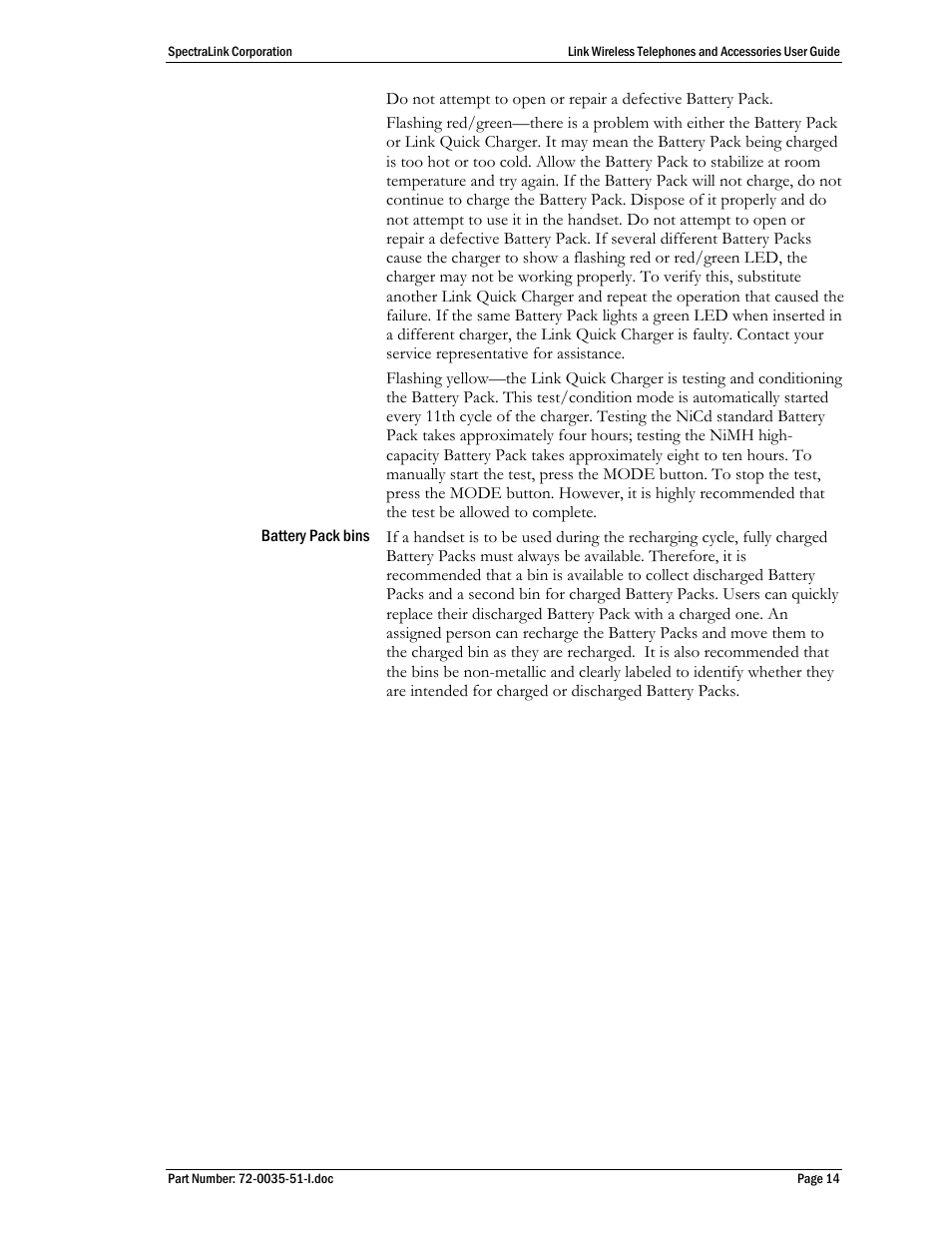 SpectraLink 410 User Manual | Page 14 / 21