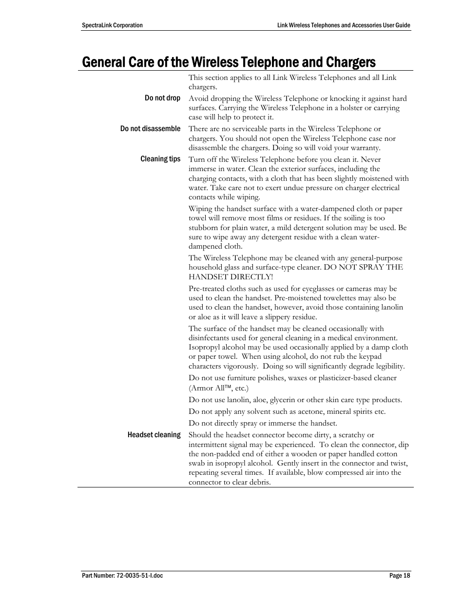 SpectraLink 410 User Manual | Page 18 / 21