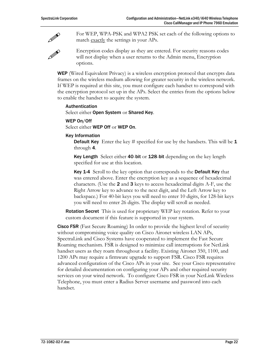 SpectraLink NetLink e340 User Manual | Page 22 / 58