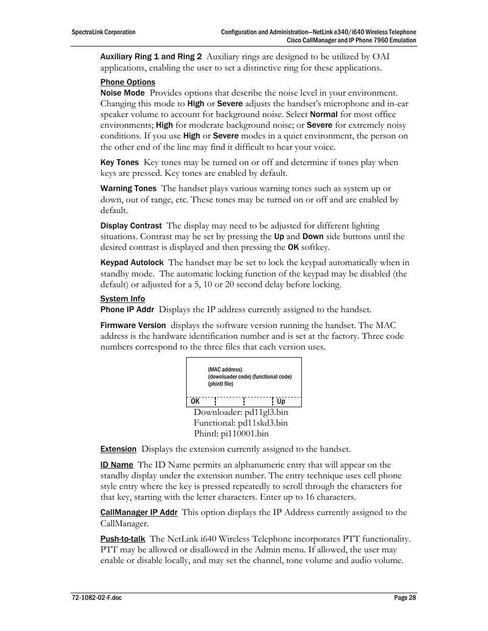 SpectraLink NetLink e340 User Manual | Page 28 / 58