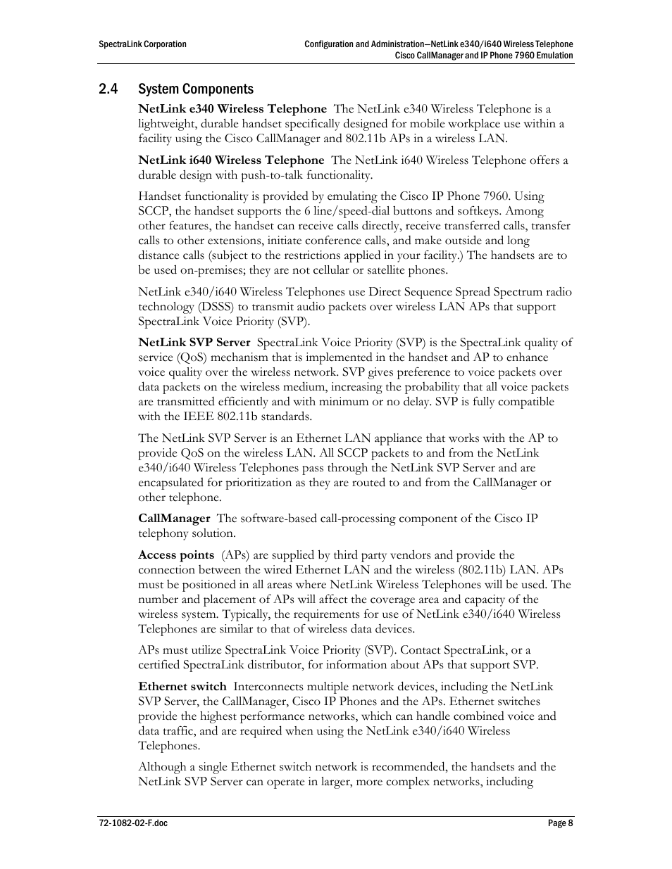 4 system components | SpectraLink NetLink e340 User Manual | Page 8 / 58