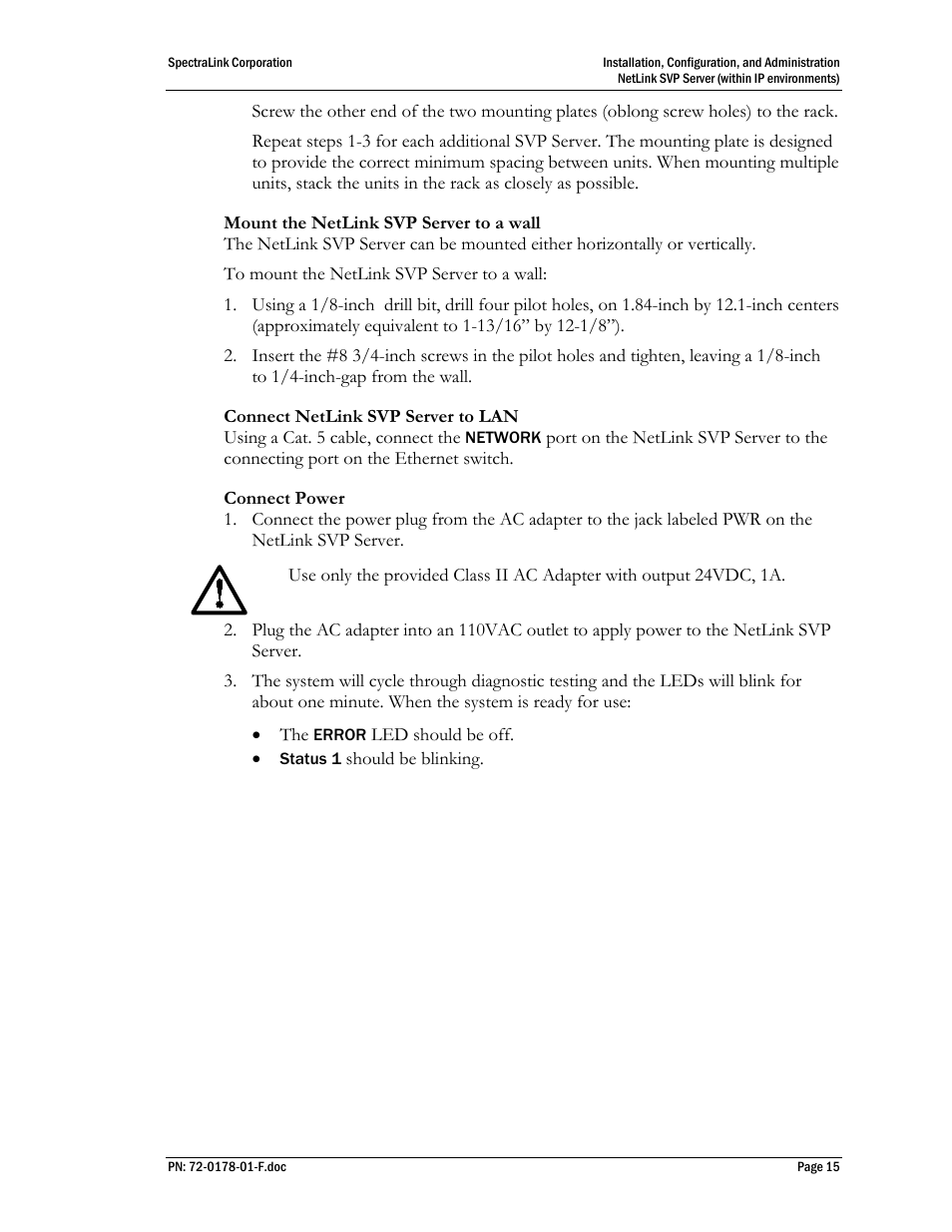 SpectraLink SVP100 User Manual | Page 15 / 35