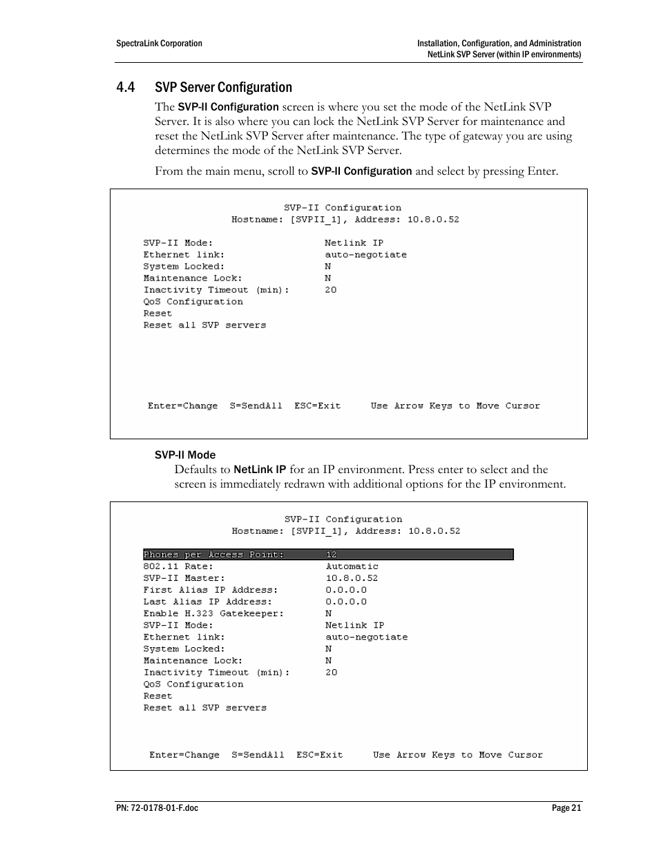 4 svp server configuration | SpectraLink SVP100 User Manual | Page 21 / 35