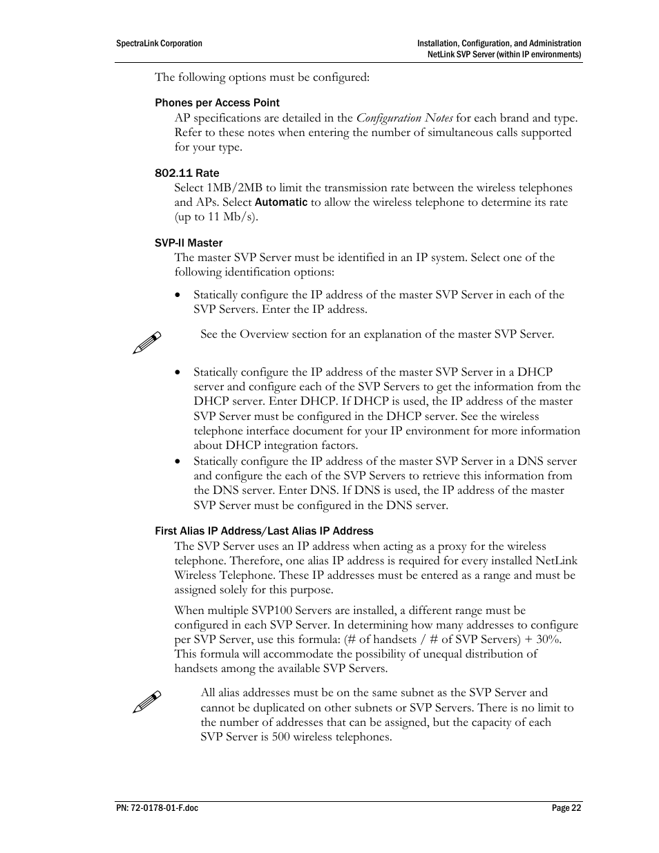 SpectraLink SVP100 User Manual | Page 22 / 35