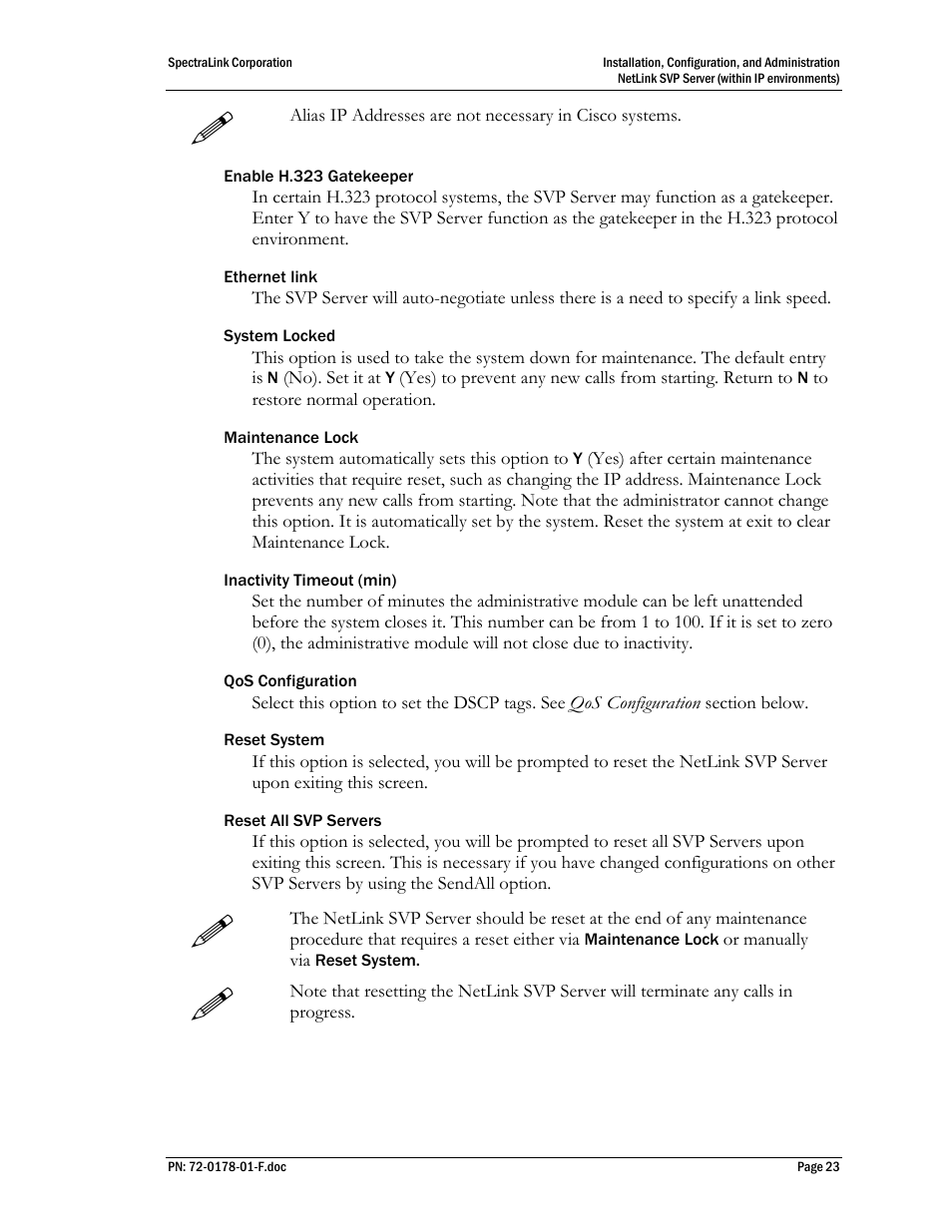 SpectraLink SVP100 User Manual | Page 23 / 35