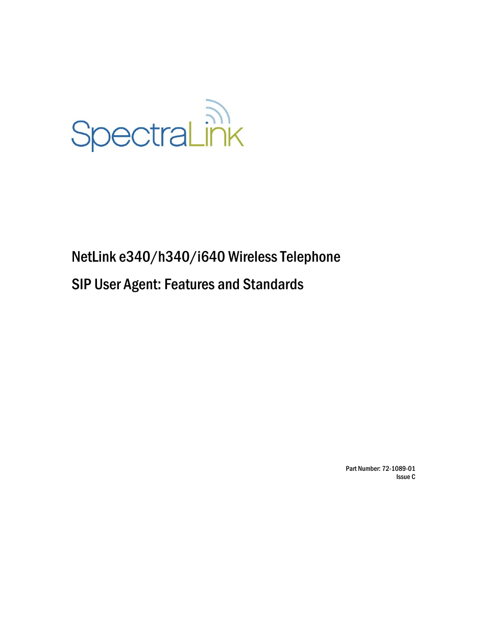 SpectraLink i640 User Manual | 11 pages