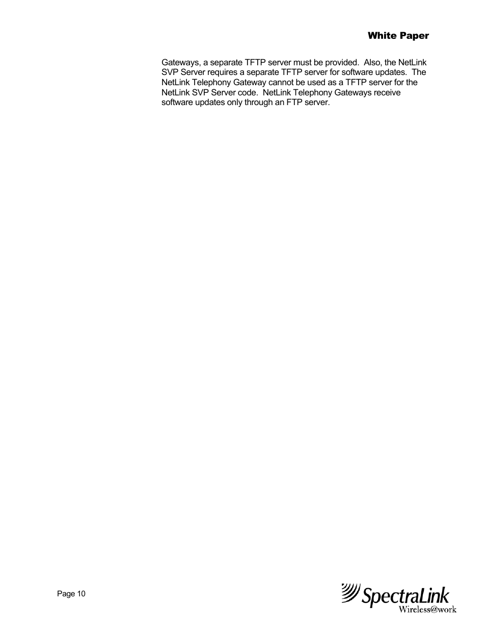 SpectraLink NetLink Wireless Telephones Best Practices White Paper Wireless Telephone User Manual | Page 11 / 19