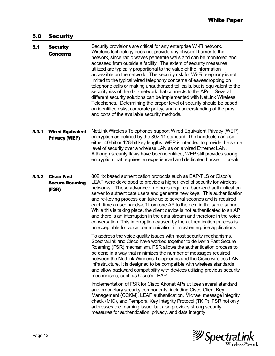 SpectraLink NetLink Wireless Telephones Best Practices White Paper Wireless Telephone User Manual | Page 14 / 19