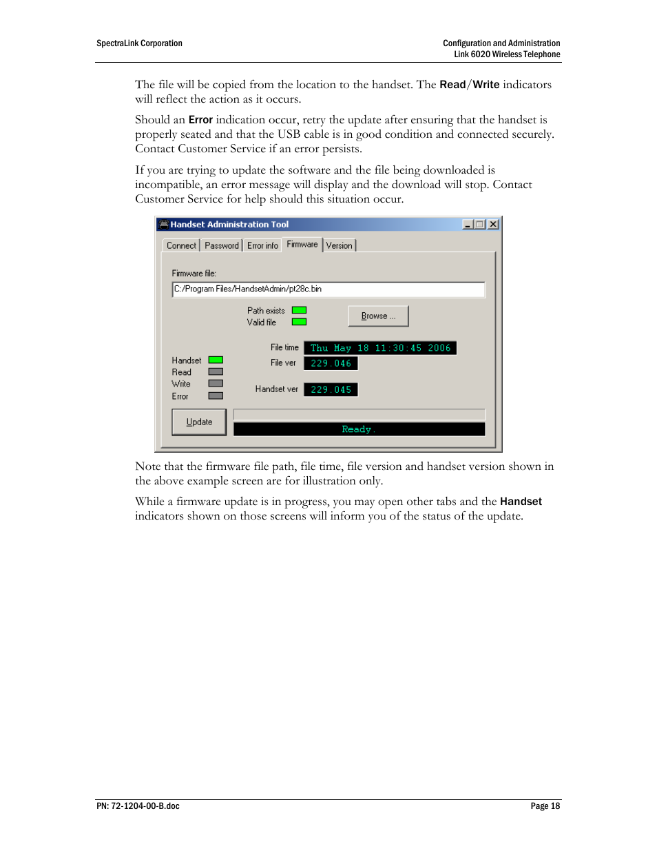 SpectraLink 6020 User Manual | Page 18 / 21