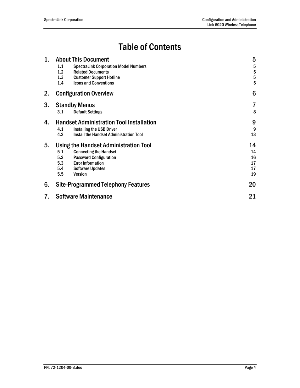 SpectraLink 6020 User Manual | Page 4 / 21