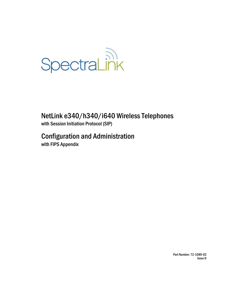 SpectraLink h340 User Manual | 61 pages