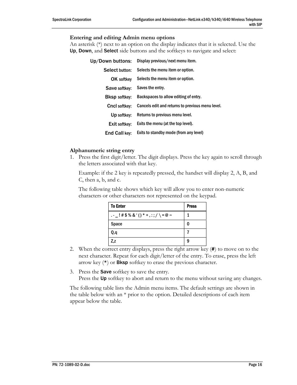 SpectraLink h340 User Manual | Page 16 / 61