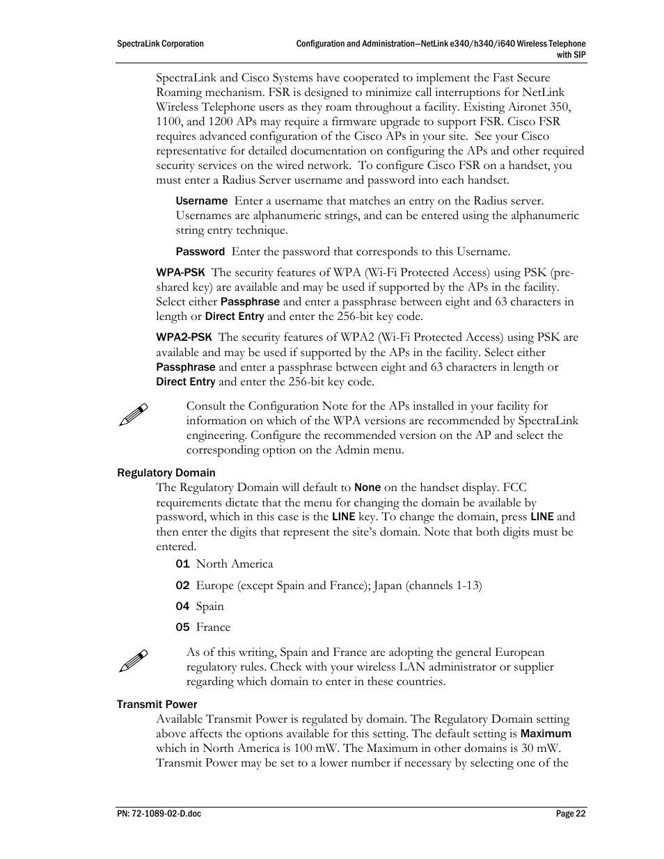 SpectraLink h340 User Manual | Page 22 / 61