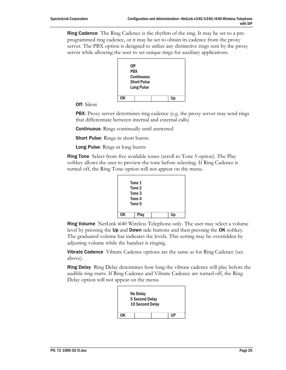SpectraLink h340 User Manual | Page 26 / 61