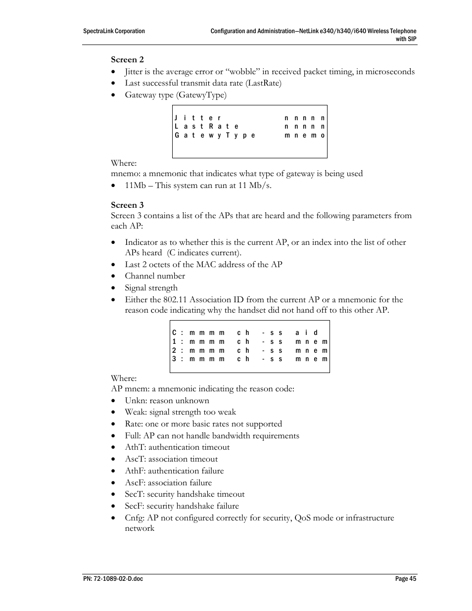 SpectraLink h340 User Manual | Page 45 / 61