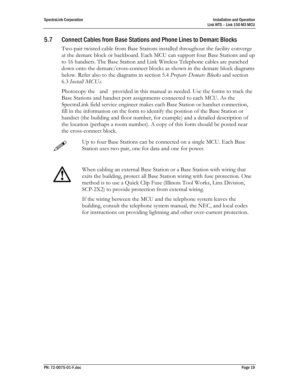 SpectraLink Link 150 M3 MCU User Manual | Page 19 / 47