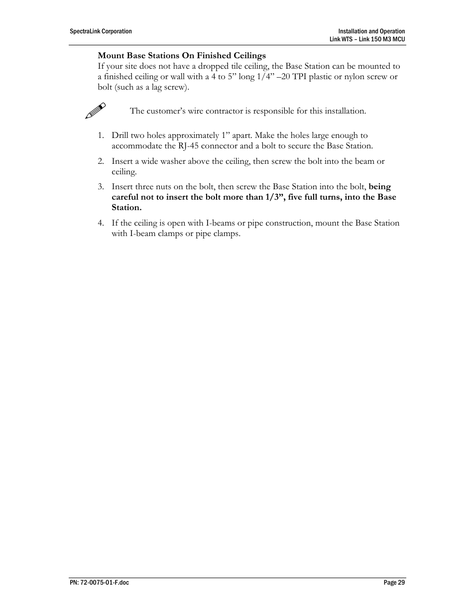 SpectraLink Link 150 M3 MCU User Manual | Page 29 / 47