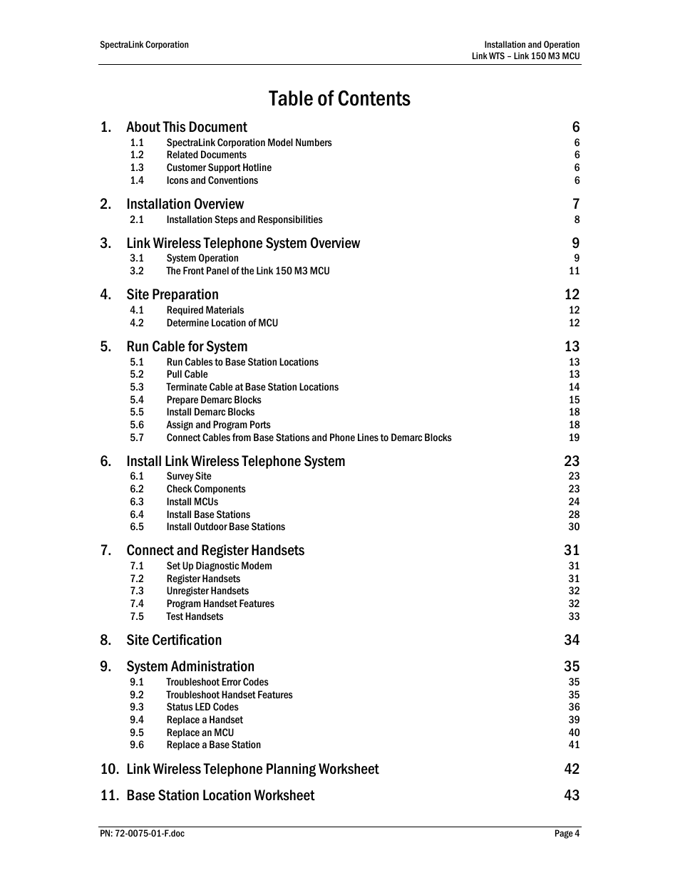 SpectraLink Link 150 M3 MCU User Manual | Page 4 / 47