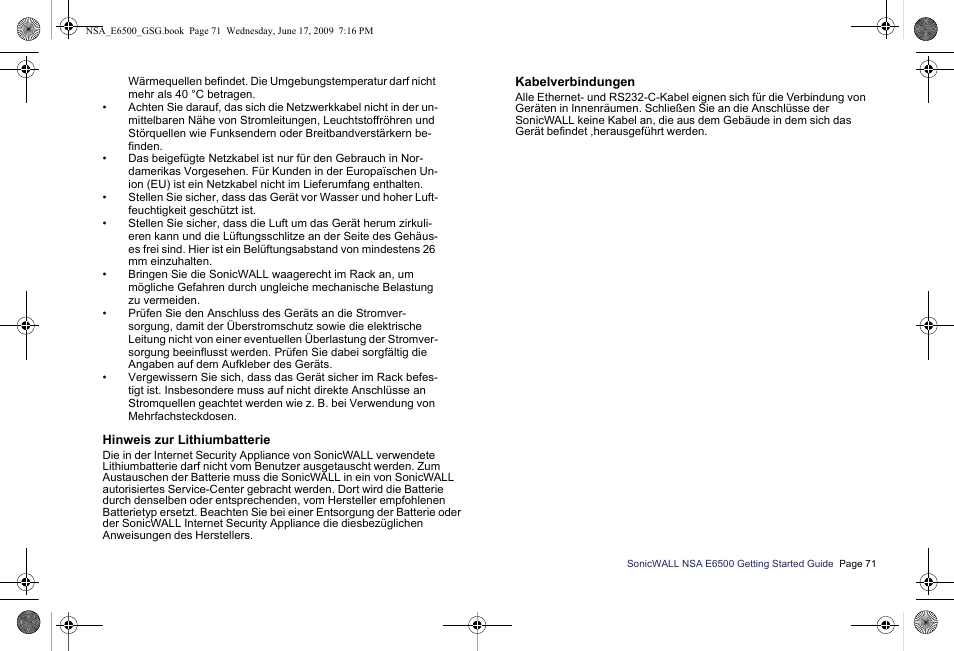 SonicWALL EClass NSA E6500 User Manual | Page 72 / 78
